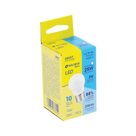 FOCO DE LEDS A-19 DE 3W VOLTECK