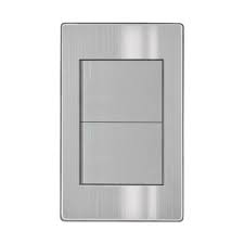 PLACA APAGADOR 2 INTERRUPTORES 3 VIAS GRIS APL-102