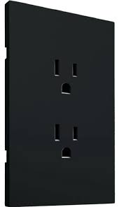 PLACA LUXURY CONTACTO DUPLEX NEGRO APL-604