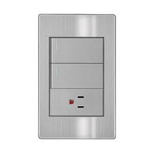 PLACA 1 CONTACTO Y 2 INTERRUPTORES 3 VIAS GRIS APL-106
