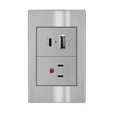 PLACA 1 CONTACTO Y 2 USB 5V DC 2.1 AMP. GRIS APL-107