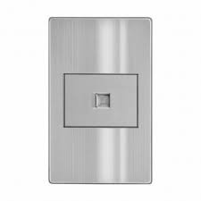 PLACA CONTACTO RED LAN TIPO RJ45 CAT5 ACERO INOXIDABLE APL-109