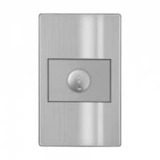 PLACA CONTACTO ATENUADOR ACERO INOX GRIS APL-111