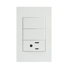 PLACA 1 CONTACTO 2 INTERRUPTORES 3 VIAS BCO. APL-206