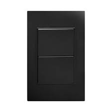 PLACA APAGADOR 2 INTERRUPTORES 3 VIAS NEGRO APL-302
