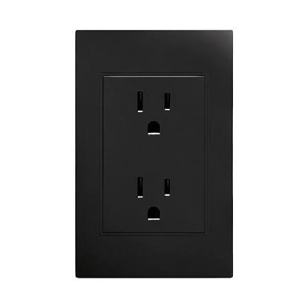 PLACA CONTACTO DUPLEX NEGRO APL-304