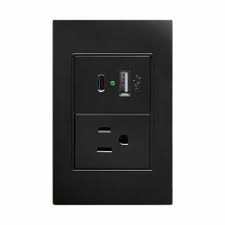 PLACA 1 CONTACTO Y 2 USB 5 VDC 2.1A NEGRO APL-307