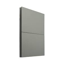 PLACA LUXURY APAGADOR 2 INTERRUPTORES 3 VIAS GRIS OXFORD APL-402