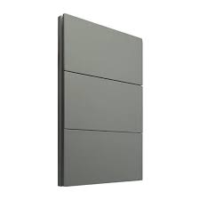 PLACA LUXURY 3 INTERRUPTORES 3 VIAS GRIS OXFORD APL-403