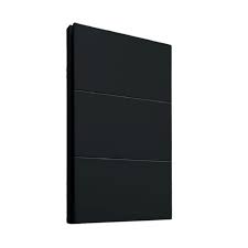 PLACA LUXURY APAGADOR 3 INTERRUPTORES 3 VIAS NEGRO APL-603