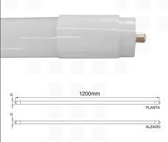 TUBO LED 2.4M ALUMINIO OPALINO 36W LD