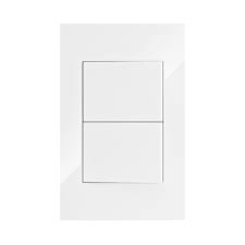 PLACA  APAGADOR 2 INTERRUPTORES 3 VIAS BCO. APL-202