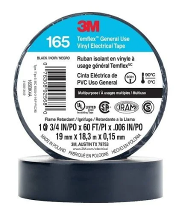 CINTA DE AISLAR 3M 165 TEMFLEX 18MTS